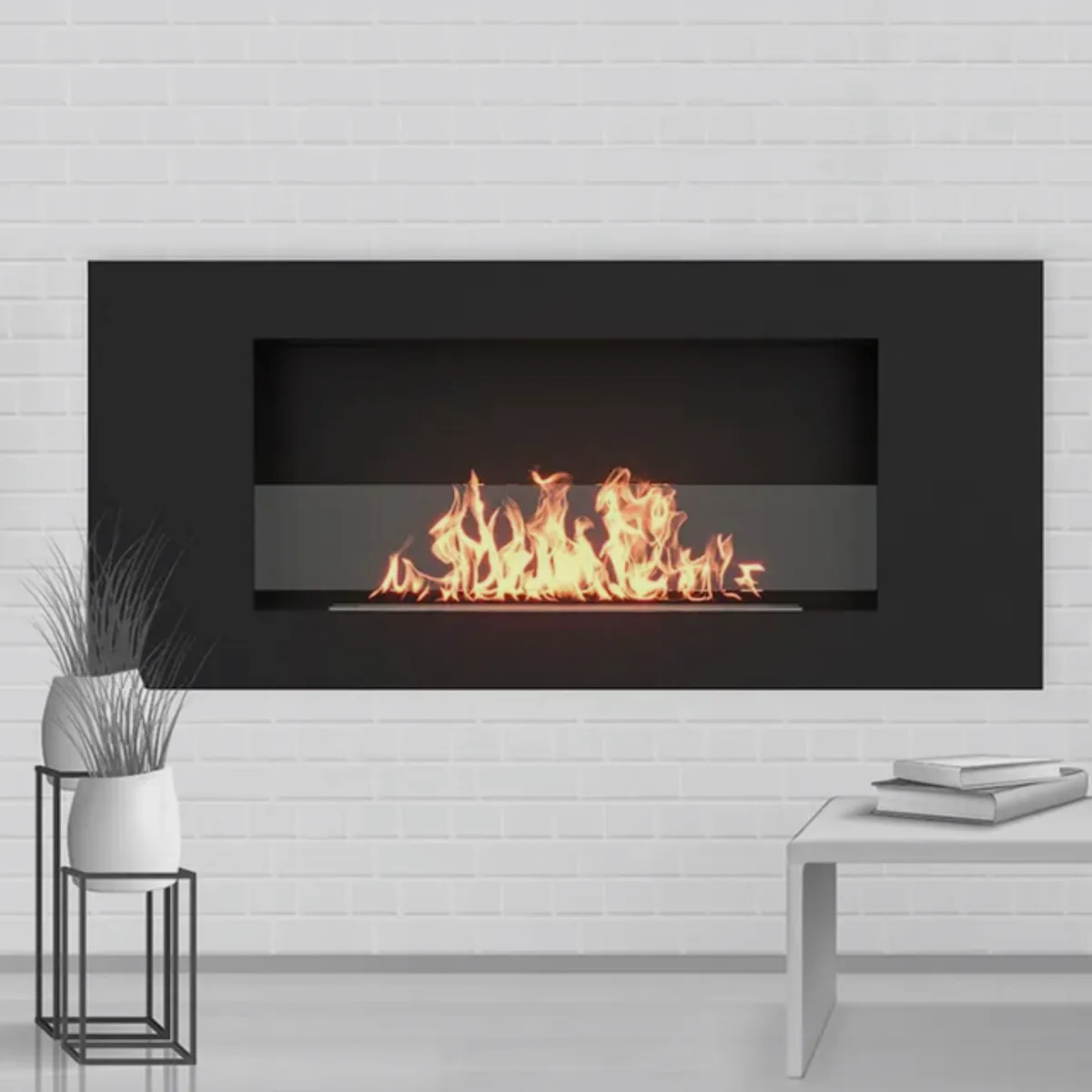 Биокамин настенный 90 см, LUXFIRE Сатурн 900, изображение 1