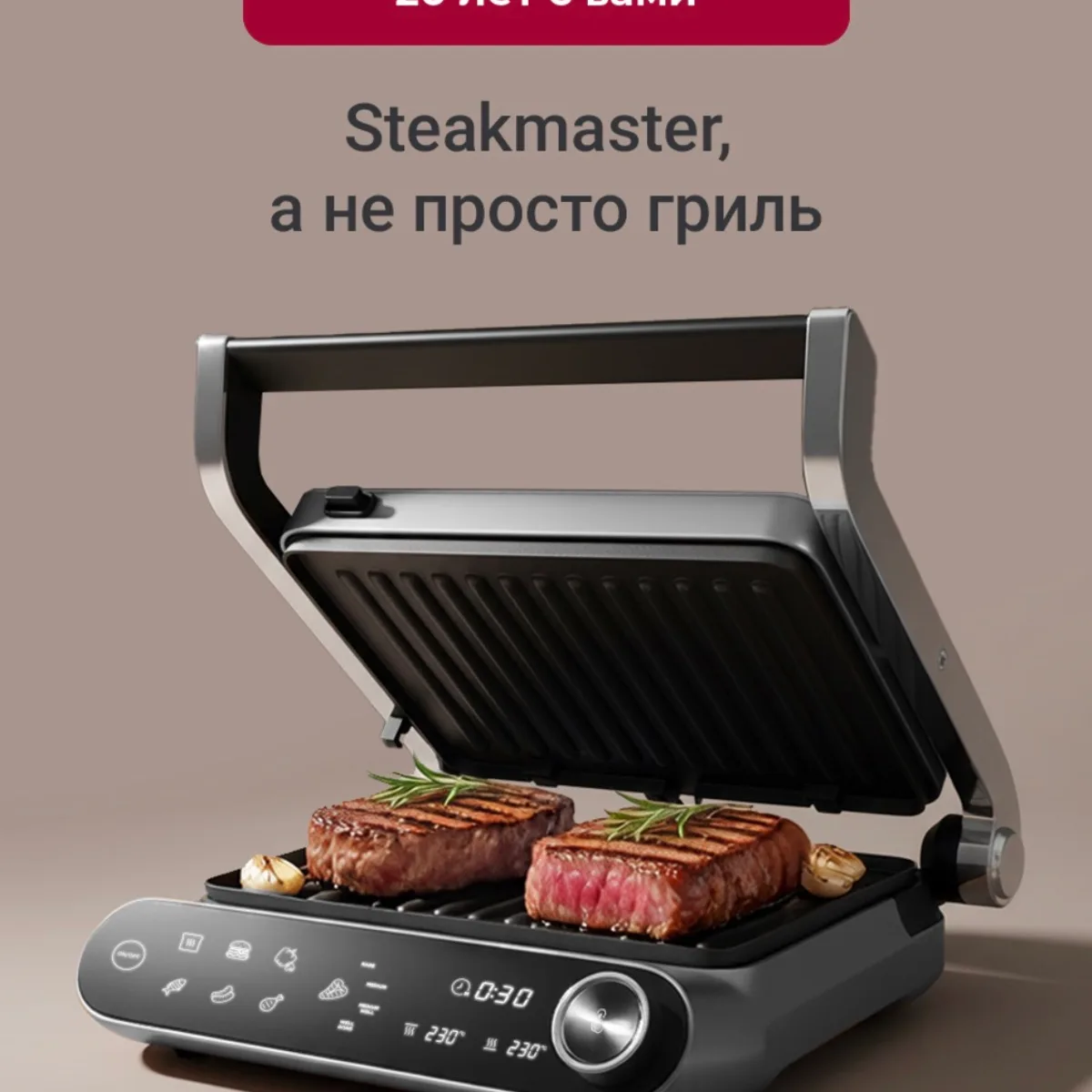 REDMOND SteakMaster GM303 Гриль электрический со съемными панелями, 2200 Вт, 7 программ., изображение 1